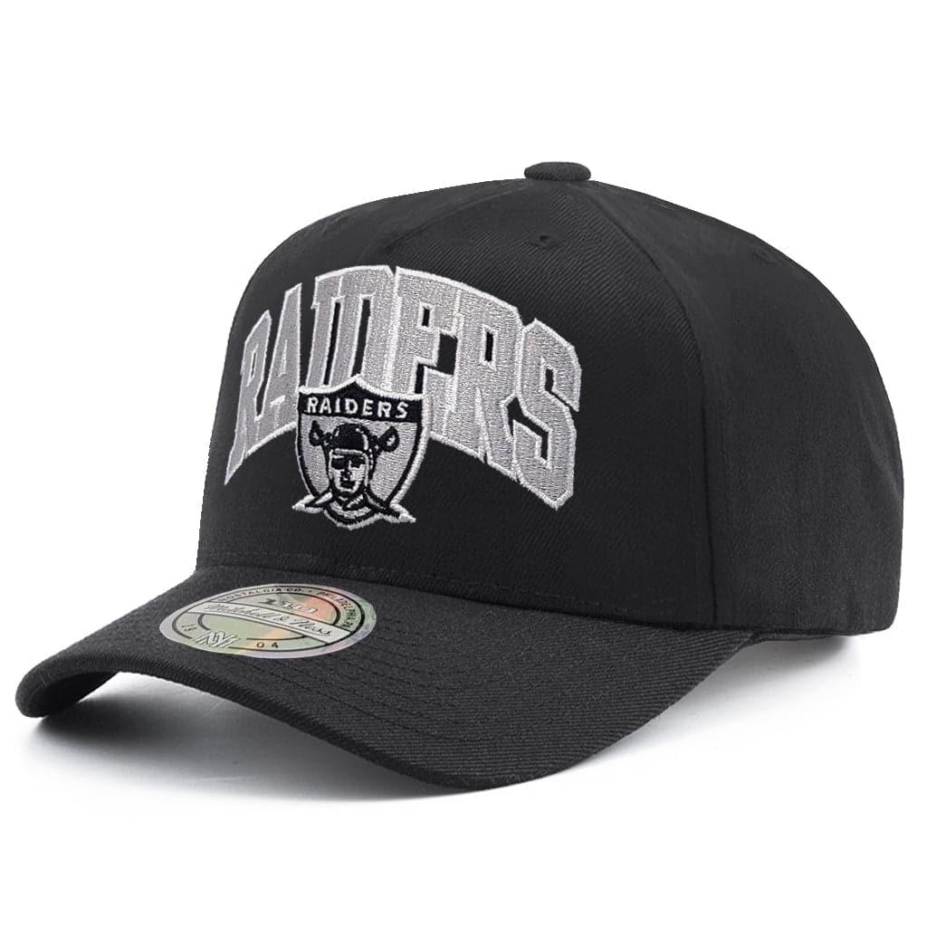 Oakland Raiders Mitchell & Ness NFL Team Arch 110 Curved Snapback Hat - Black