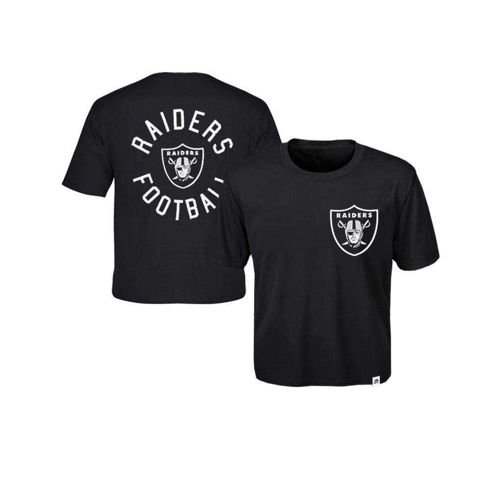 Infants Oakland Raiders Majestic NFL Fasden T-Shirt - Black