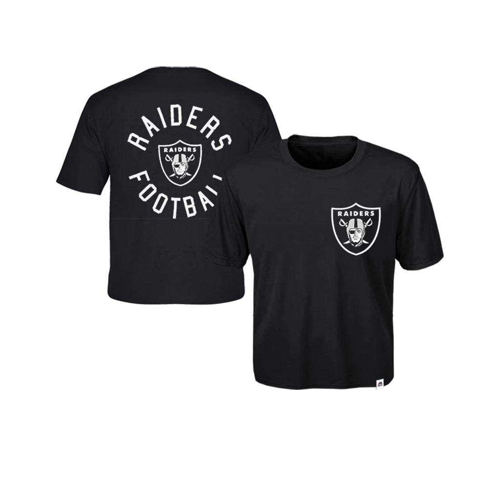 Toddler Oakland Raiders Majestic NFL Fasden T-Shirt - Black