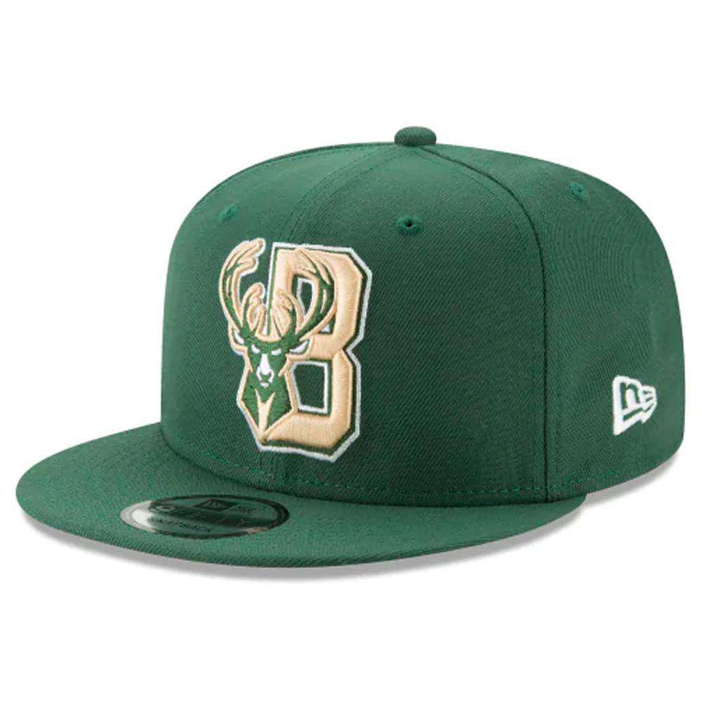 Milwaukee Bucks New Era NBA 2019 Back Half 9FIFTY Snapback Hat – Green