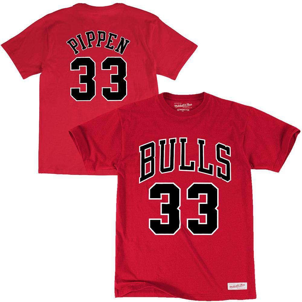 Scottie Pippen Chicago Bulls Mitchell & Ness NBA Player T-Shirt - Red