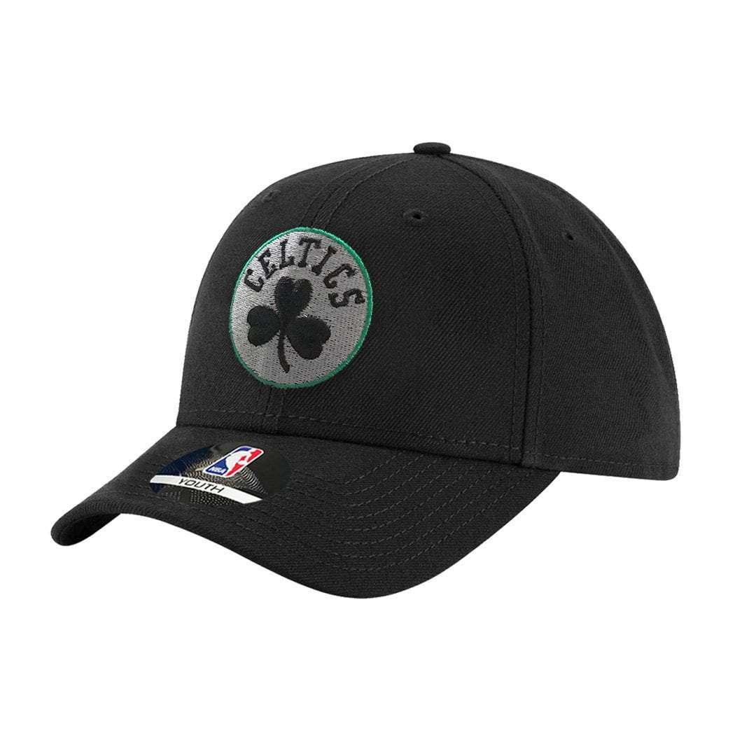 Youths Boston Celtics Outerstuff NBA Colour Pop Curve Hat - Black