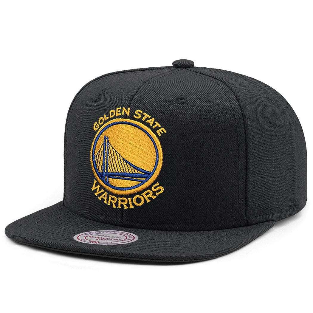 Golden State Warriors Mitchell & Ness NBA Team High Crown Snapback Hat - Black
