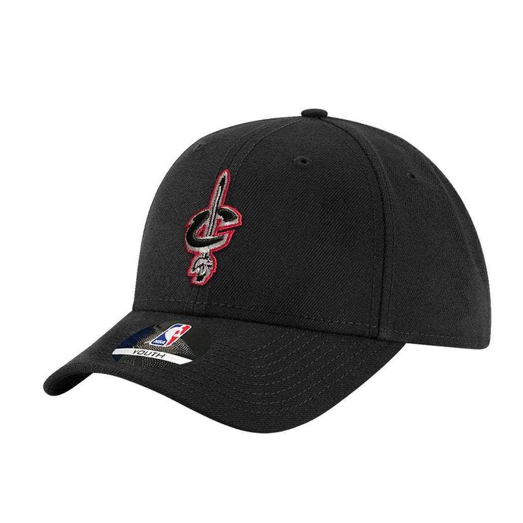 Youths Cleveland Cavaliers Outerstuff NBA Colour Pop Curve Hat - Black