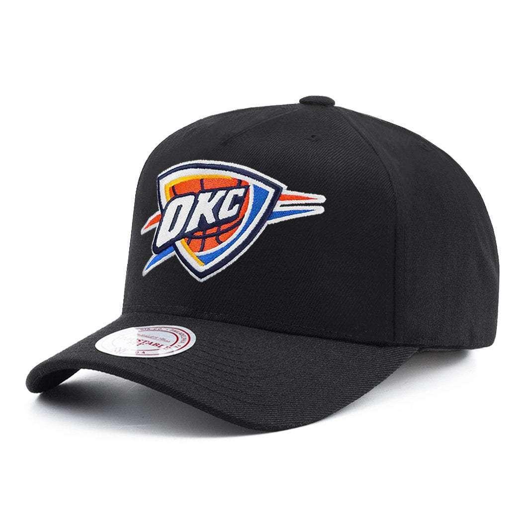 Oklahoma City Thunder Mitchell & Ness NBA 110 Logo Snapback Hat - Black