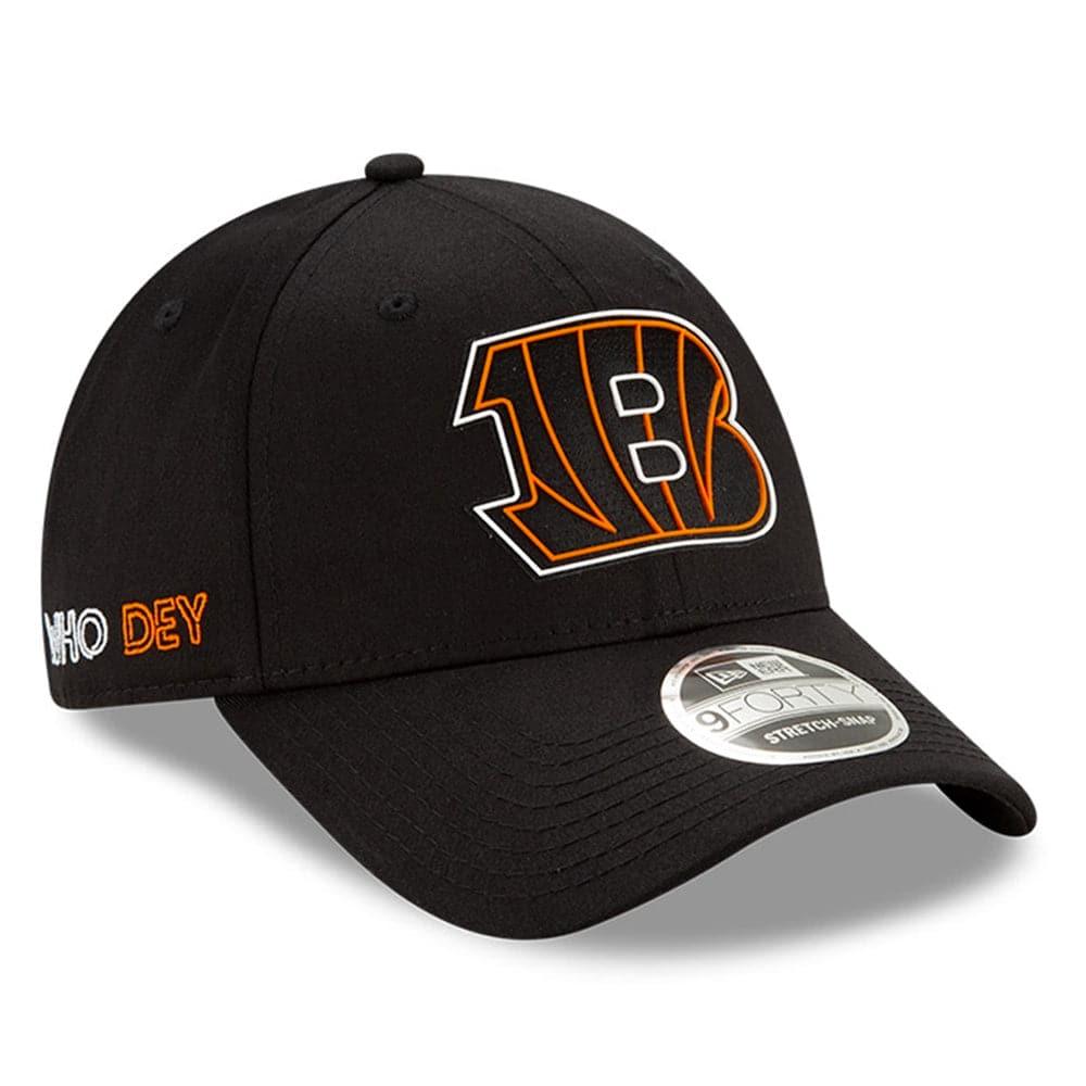 Cincinnati Bengals New Era NFL 2020 Draft 9FORTY Stretch Snapback Curve Hat - Black