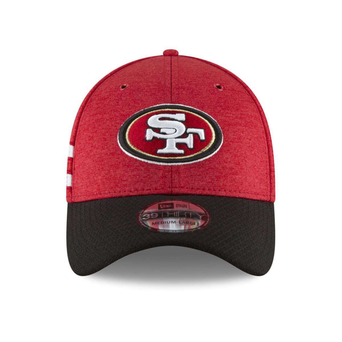 San Francisco 49ers New Era NFL 2018 Sideline 39THIRTY Stretch-Fit Curved Hat - Red
