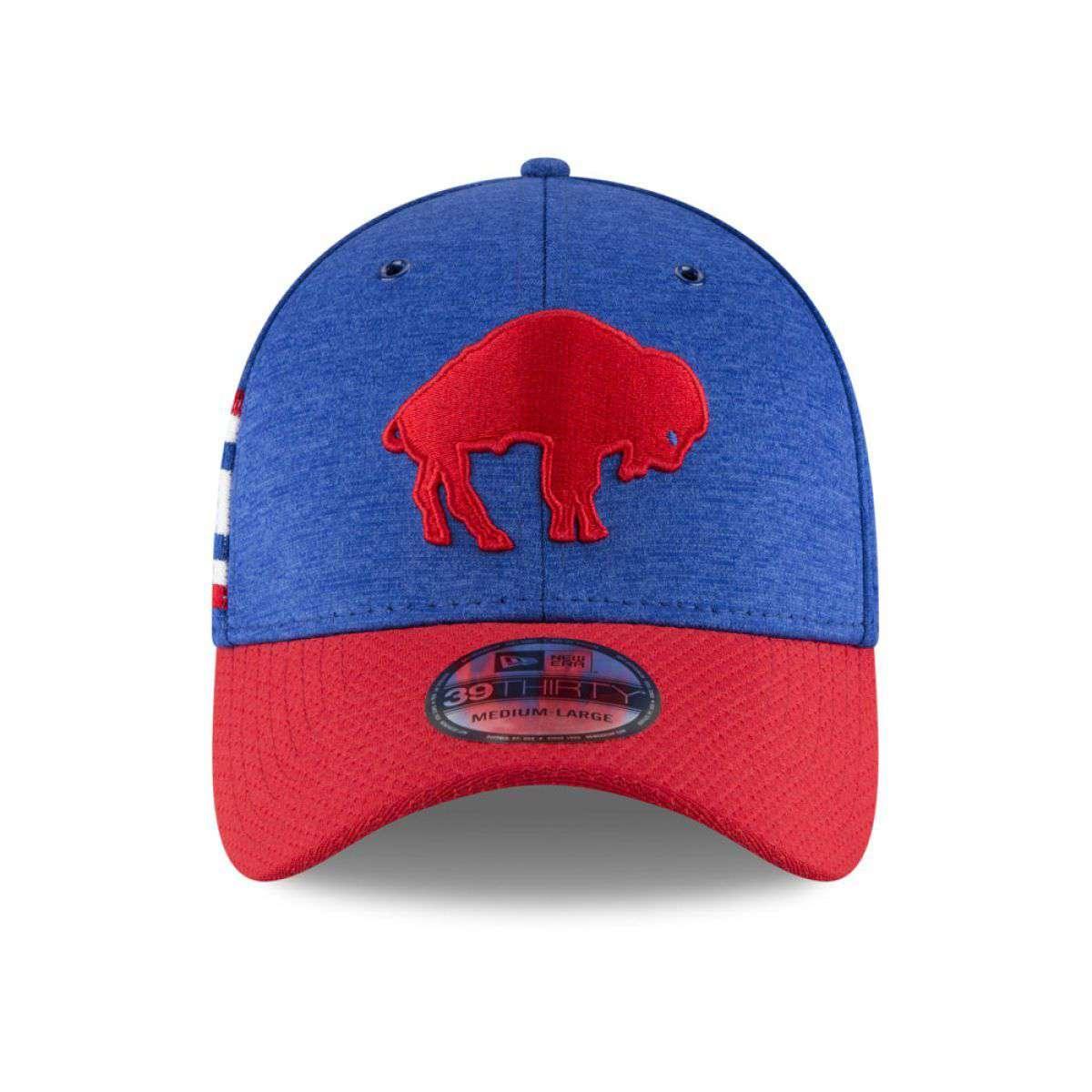 Buffalo Bills New Era NFL 2018 Sideline CC 39THIRTY Stretch-Fit Curved Hat - Blue