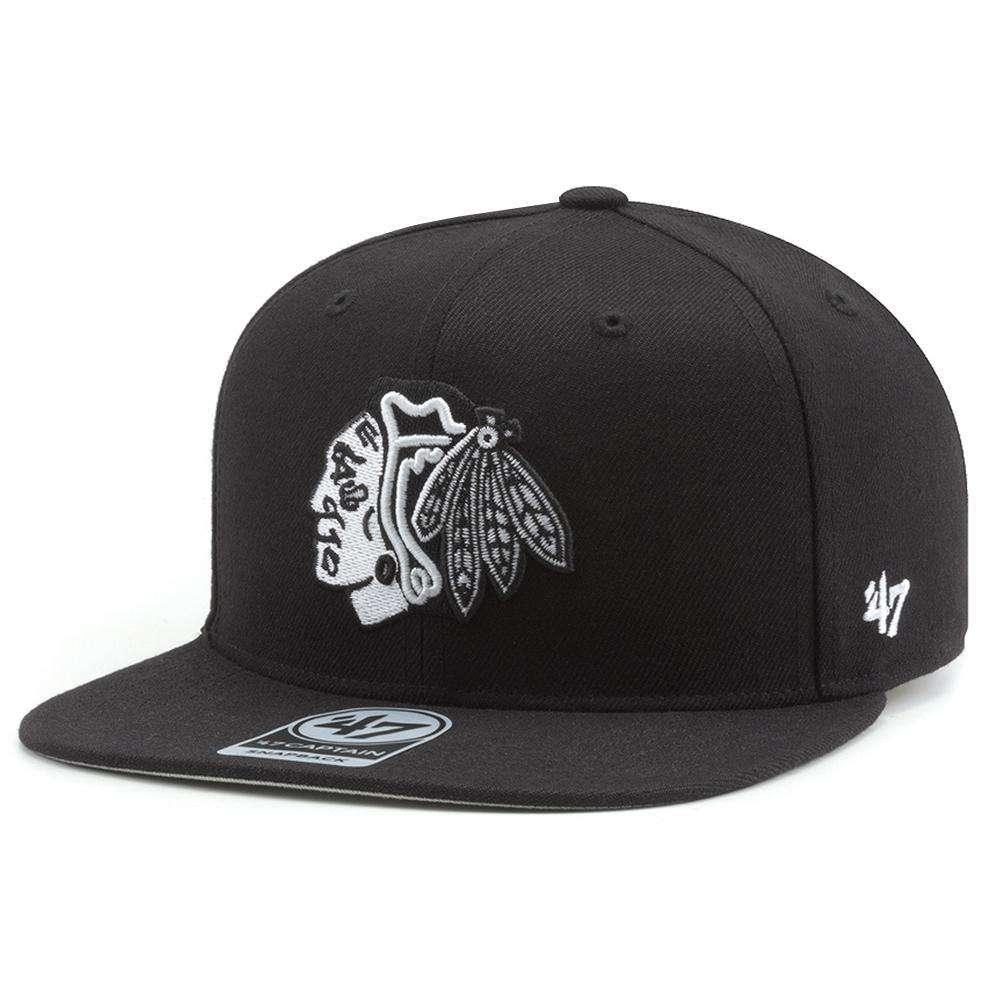 Chicago Blackhawks '47 NHL Black & White Captain Snapback Hat