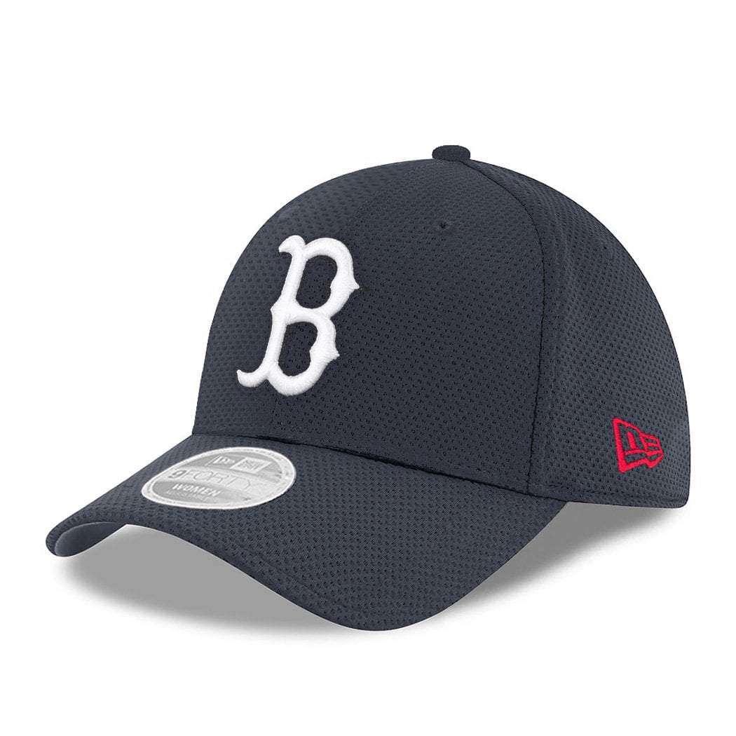 Womens Boston Red Sox New Era MLB Jersey Mesh Performance 9FORTY Curve Hat - Navy