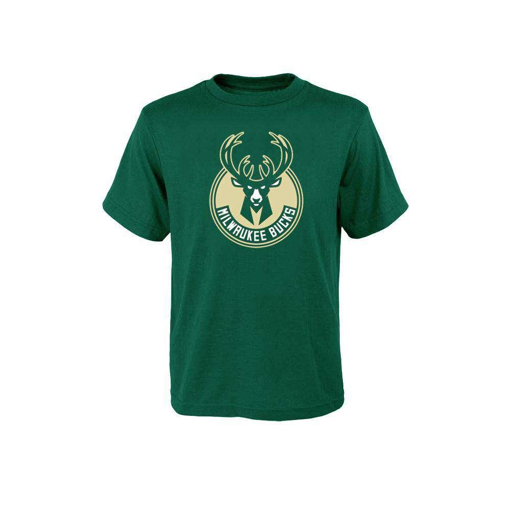 Kids Milwaukee Bucks Outerstuff NBA Logo T-Shirt - Green