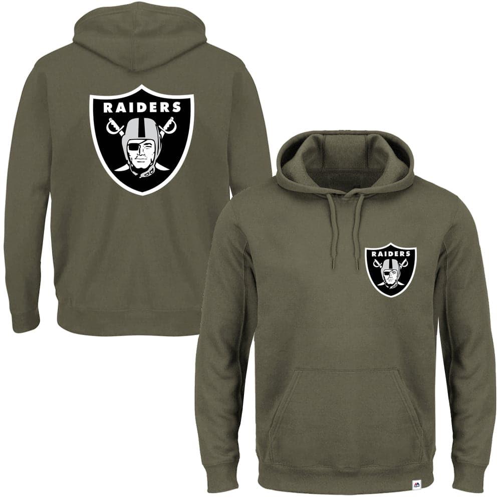 Las Vegas Raiders Majestic NFL Duke Hoodie Jumper - Olive