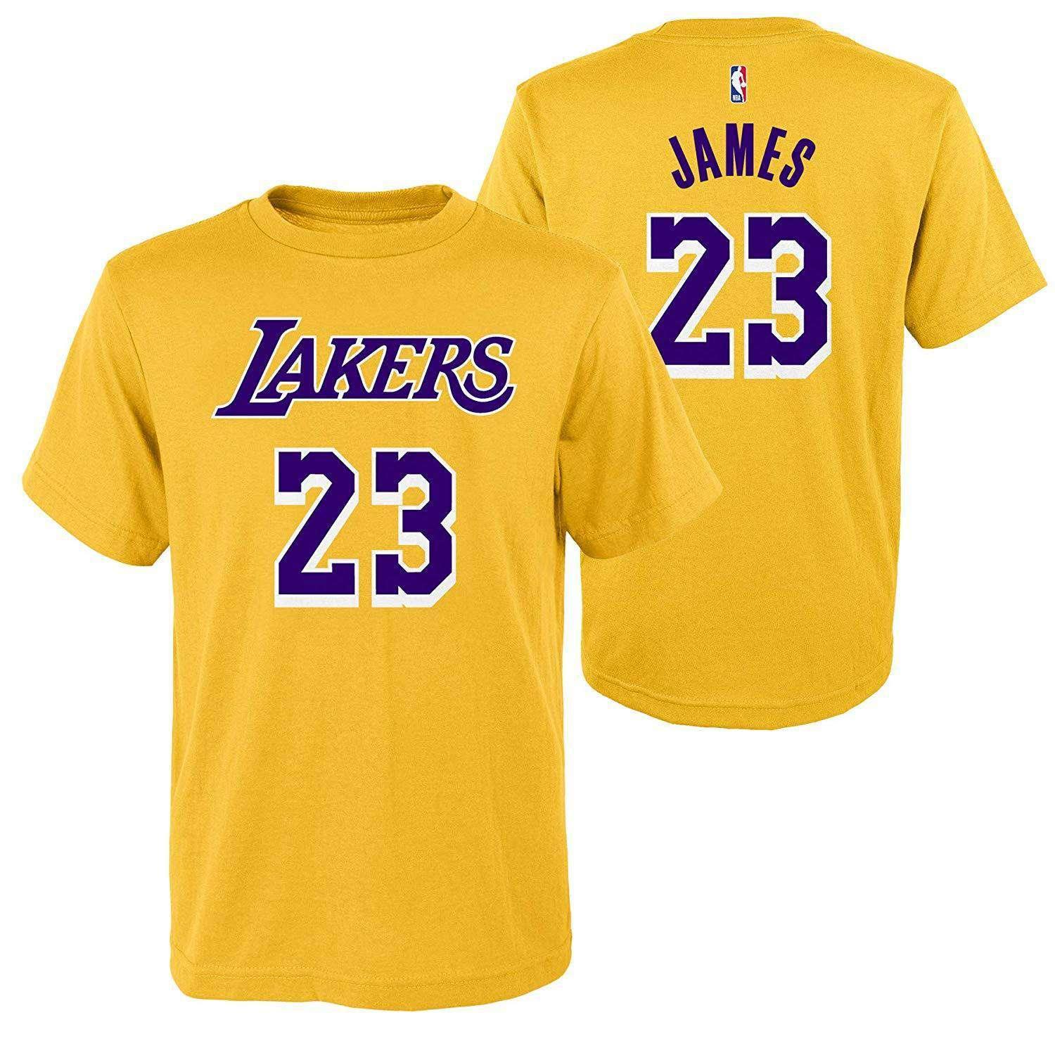 Youths LeBron James Los Angeles Lakers Outerstuff NBA Player T-Shirt - Gold