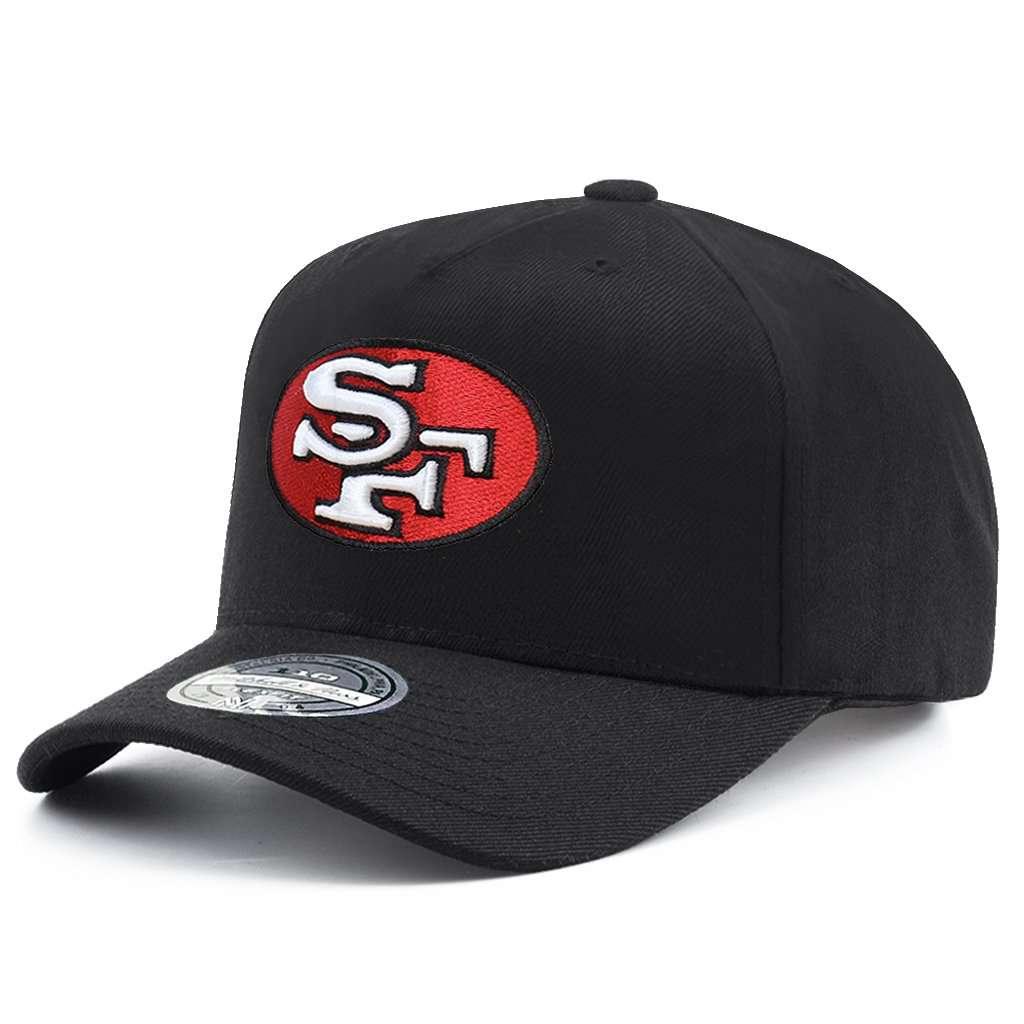 San Francisco 49ers Mitchell & Ness NFL 110 Throwback Logo Snapback Hat - Black