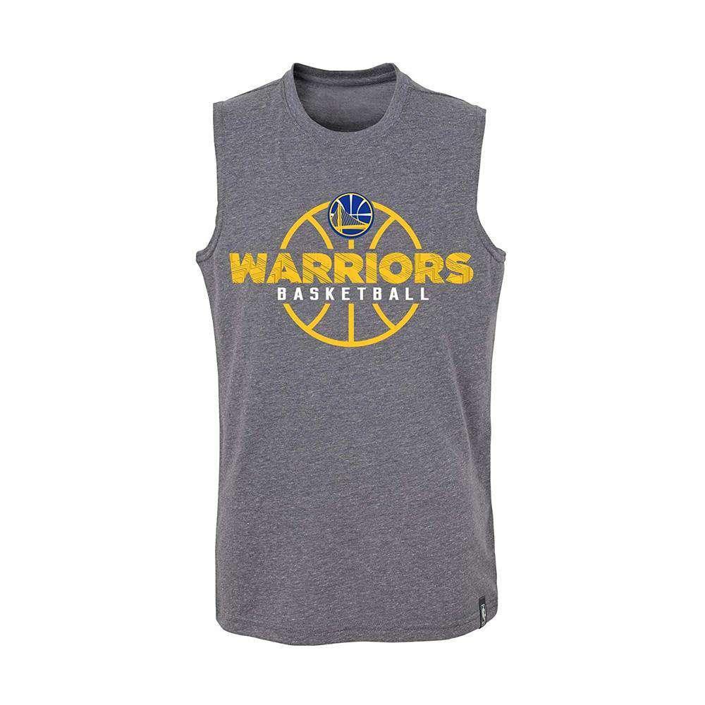 Youths Golden State Warriors Outerstuff NBA Destroyer Muscle Tank - Charcoal