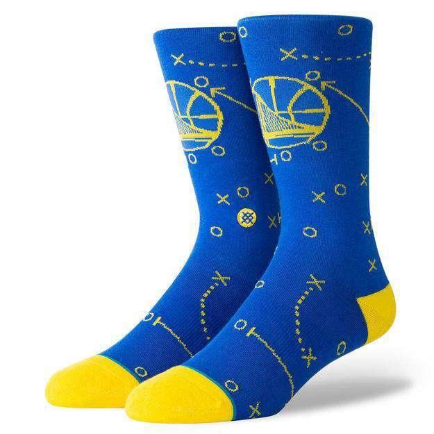 Golden State Warriors Stance NBA Playbook Crew Socks - Blue