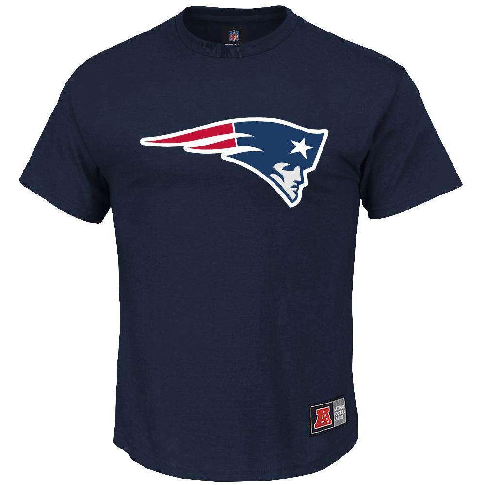 New England Patriots Majestic NFL Prism Logo T-Shirt - Navy