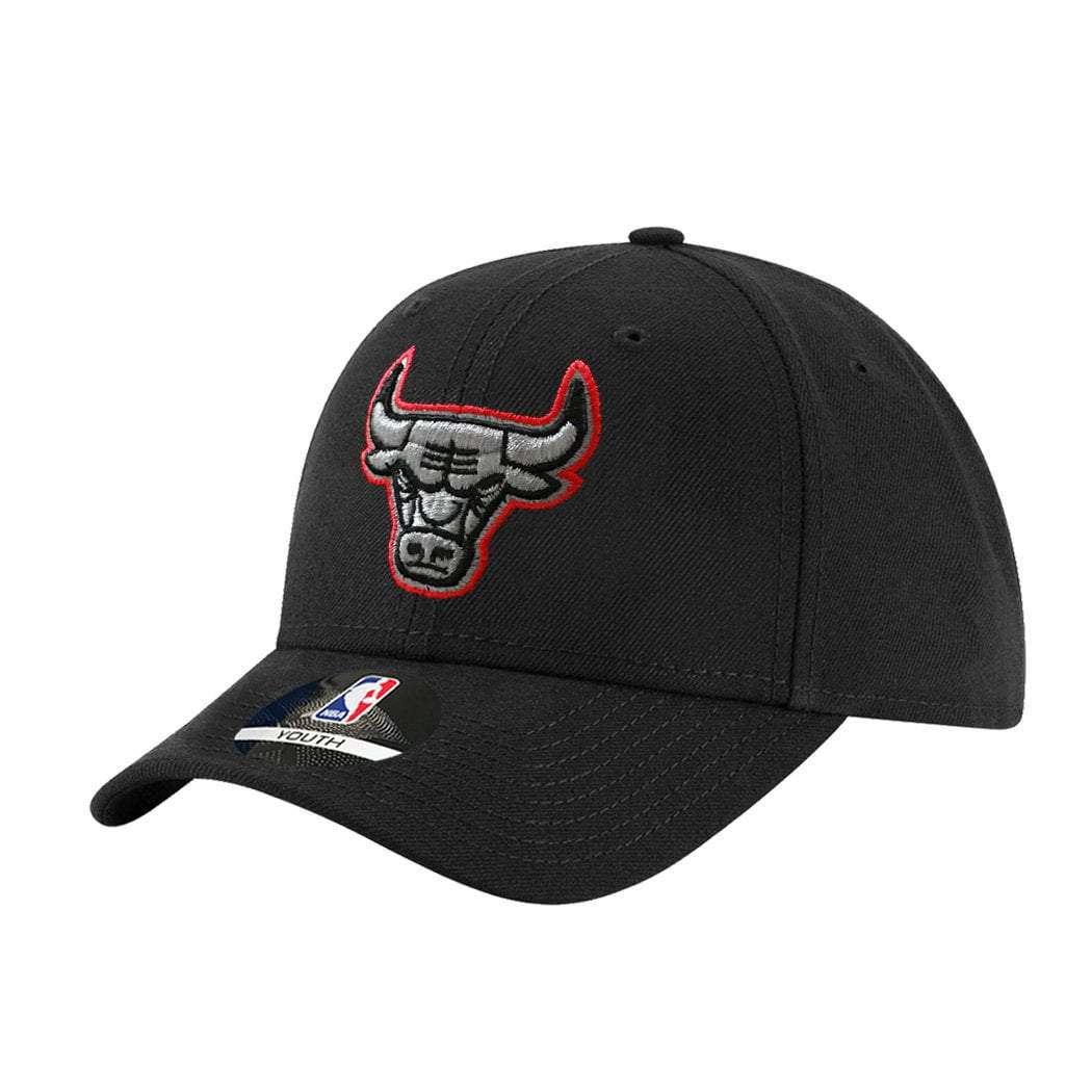 Youths Chicago Bulls Outerstuff NBA Colour Pop Curve Hat - Black