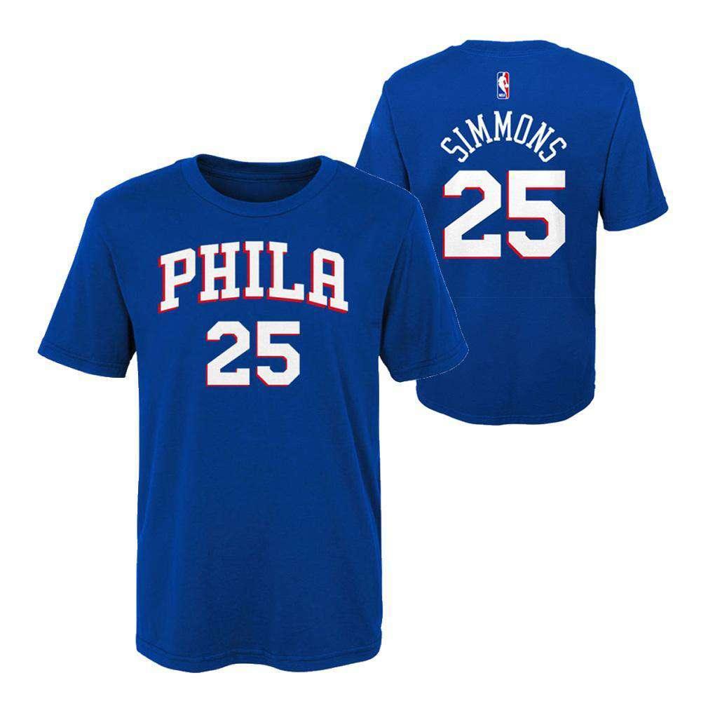 Youths Ben Simmons Philadelphia 76ers Outerstuff NBA Player T-Shirt - Blue