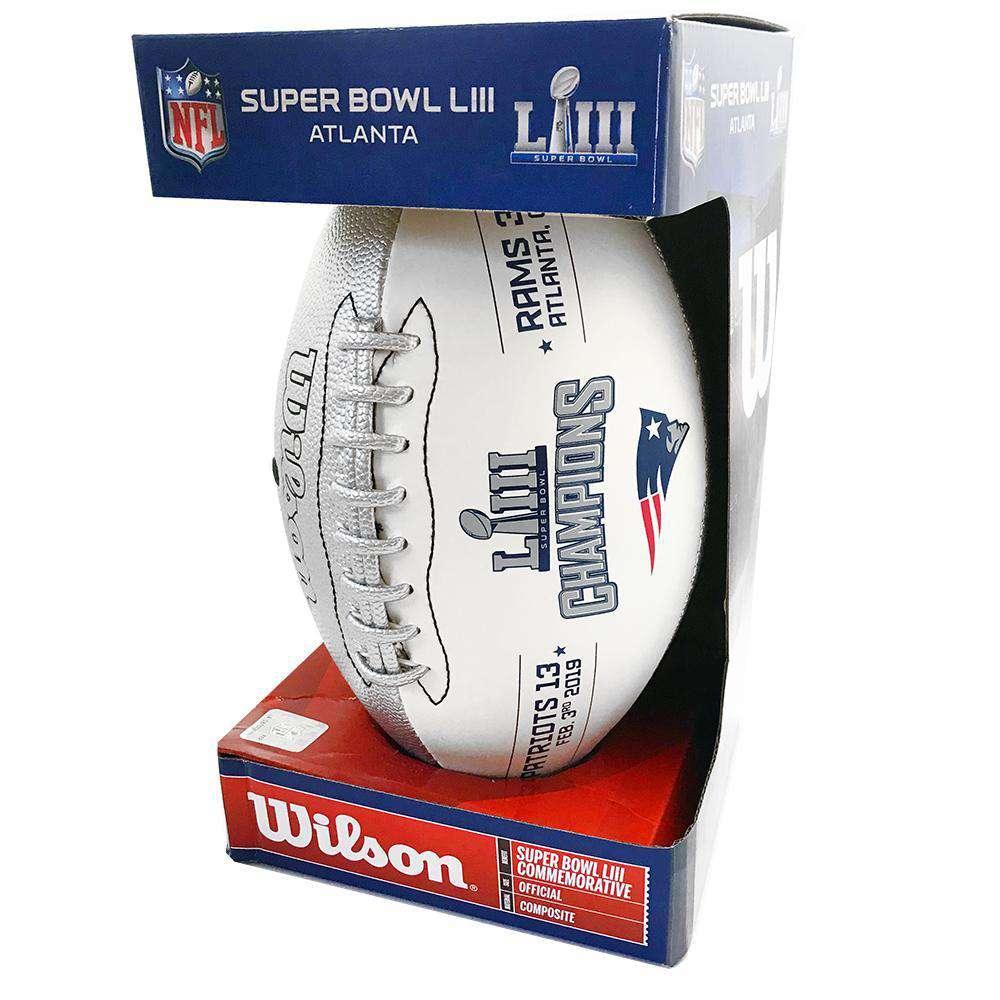 New England Patriots Wilson NFL Super Bowl LIII Champions Replica Football