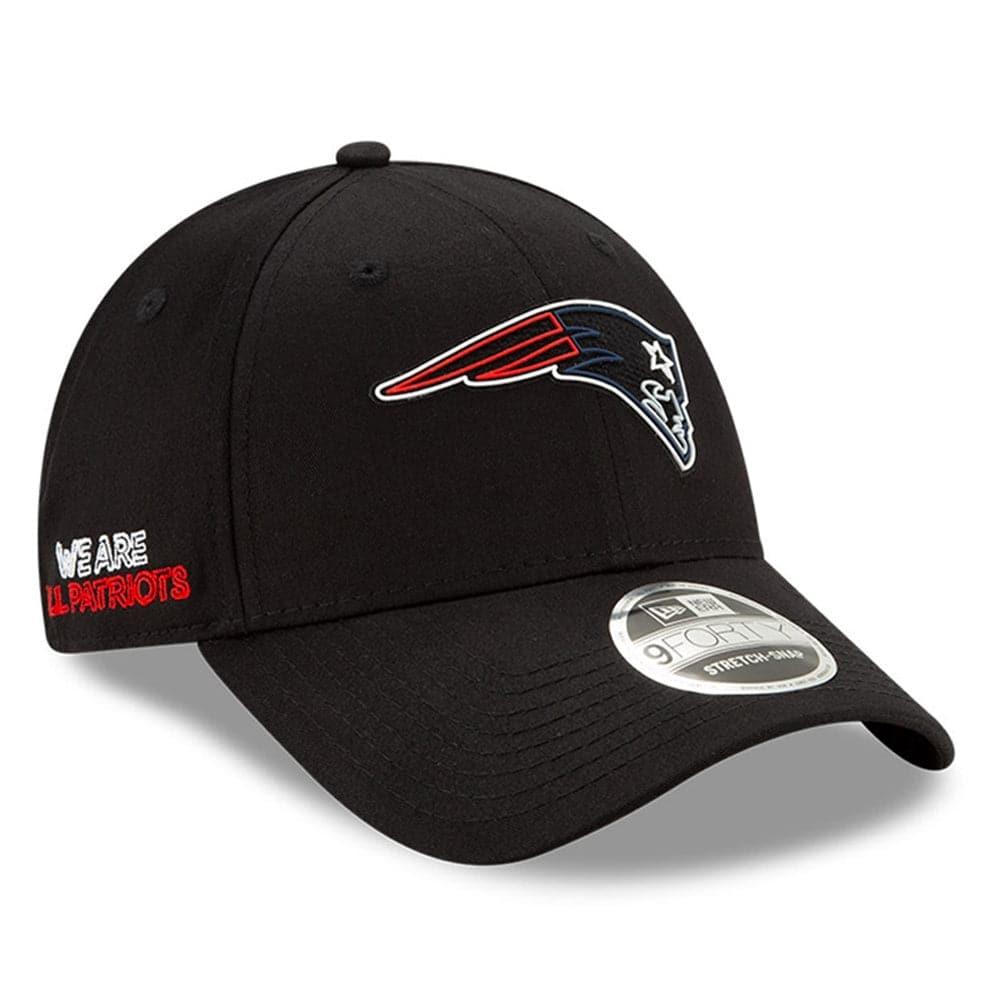 New England Patriots New Era NFL 2020 Draft 9FORTY Stretch Snapback Curve Hat - Black