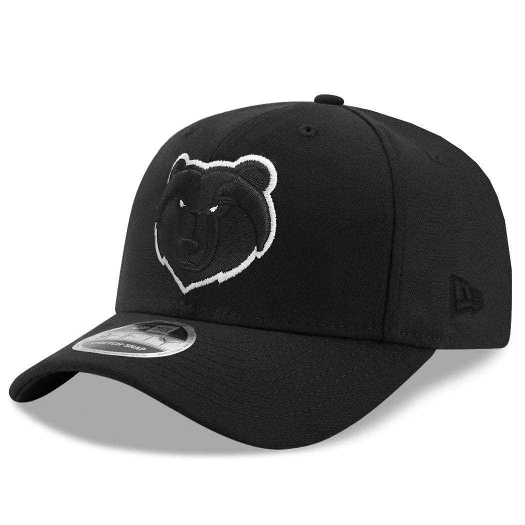 Memphis Grizzlies New Era NBA Outline Stretch-Snap 9FIFTY Curved Snapback Hat - Black
