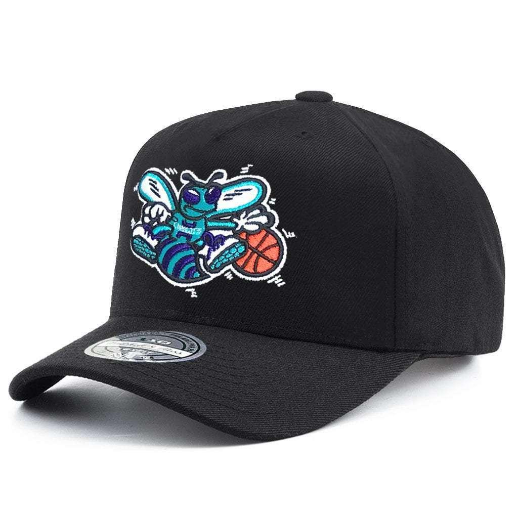 Charlotte Hornets Mitchell & Ness NBA Throwback HWC 110 Curve Snapback Hat