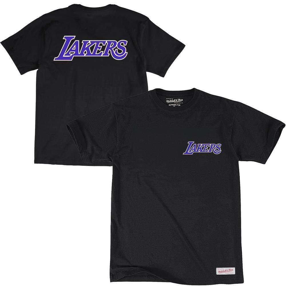 Los Angeles Lakers Mitchell & Ness NBA HWC Retro Repeat T-Shirt - Black