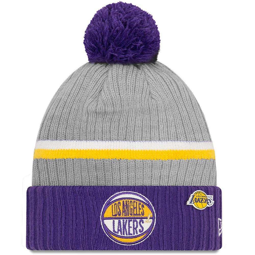 Los Angeles Lakers New Era 2019 NBA Draft Knit Beanie - Heather