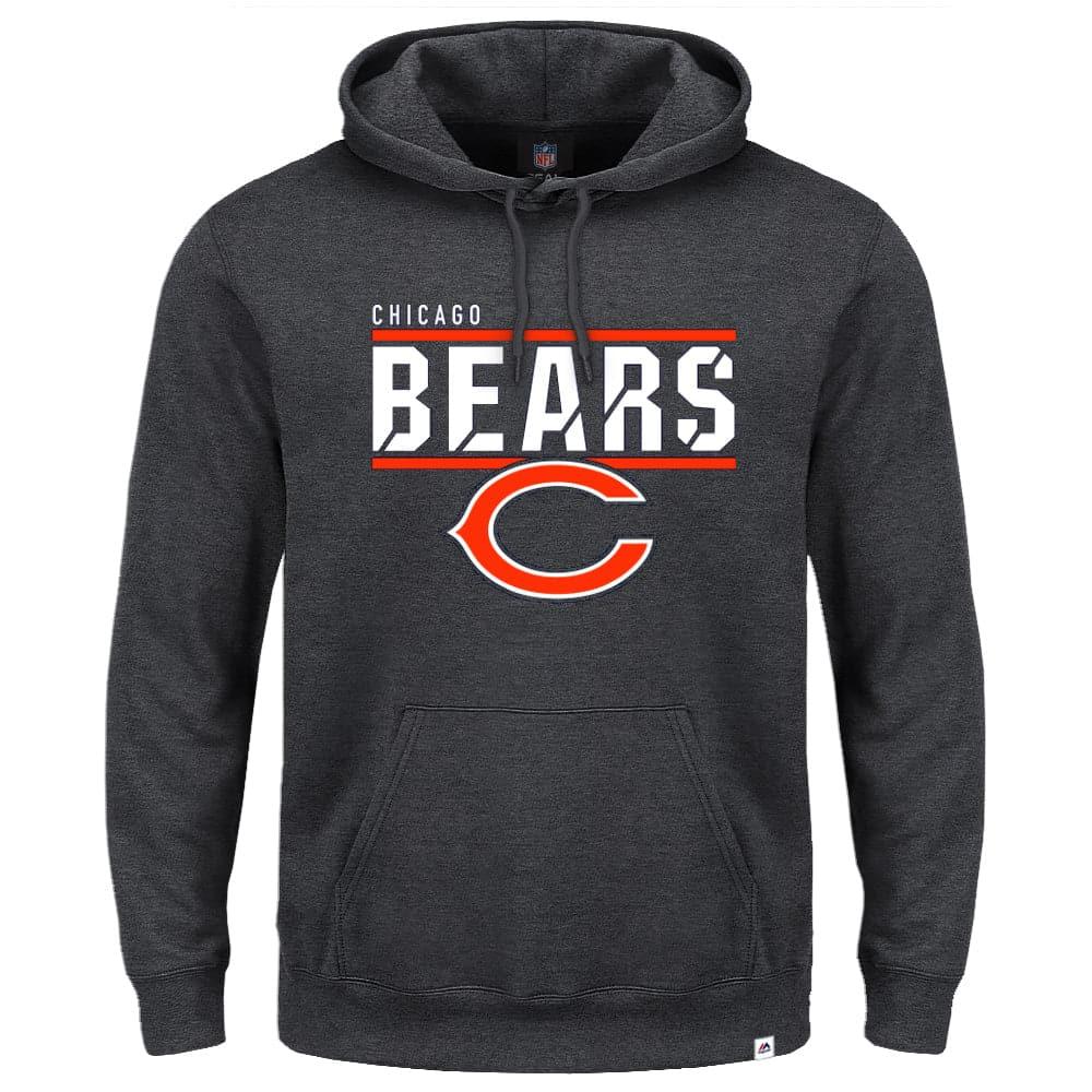Chicago Bears Majestic NFL Flex Team Hoodie Jumper - Ash Marle