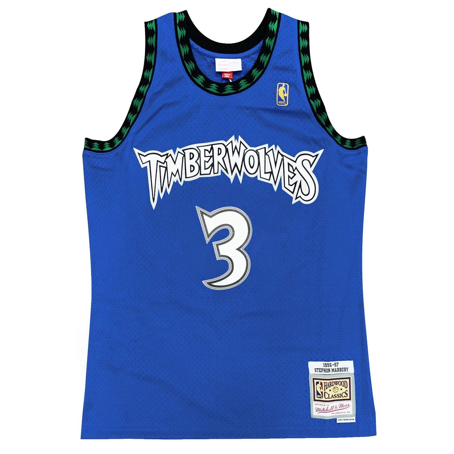 Stephon Marbury Minnesota Timberwolves Mitchell & Ness NBA 96-97 Swingman Jersey - Blue