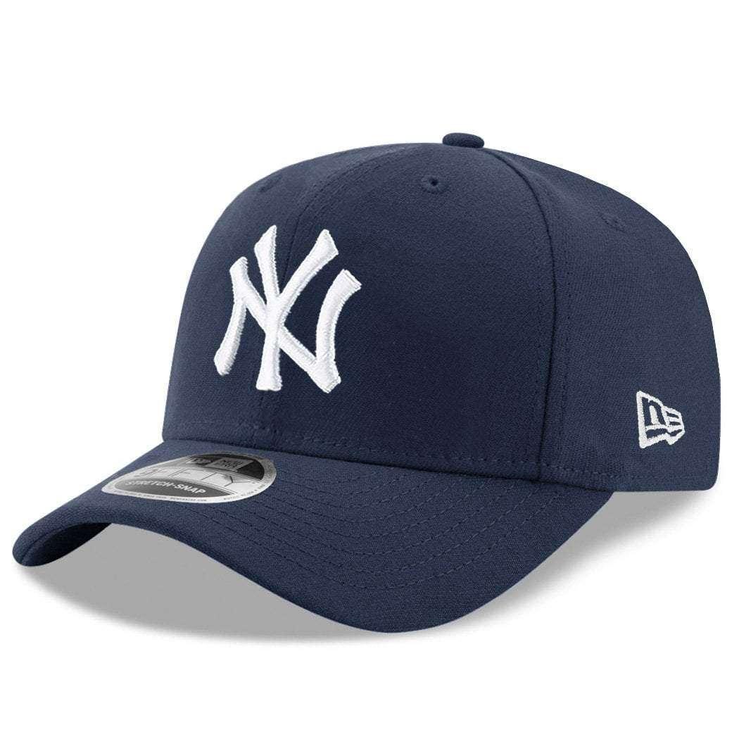 New York Yankees New Era MLB Team Stretch-Snap 9FIFTY Curved Snapback Hat - Navy