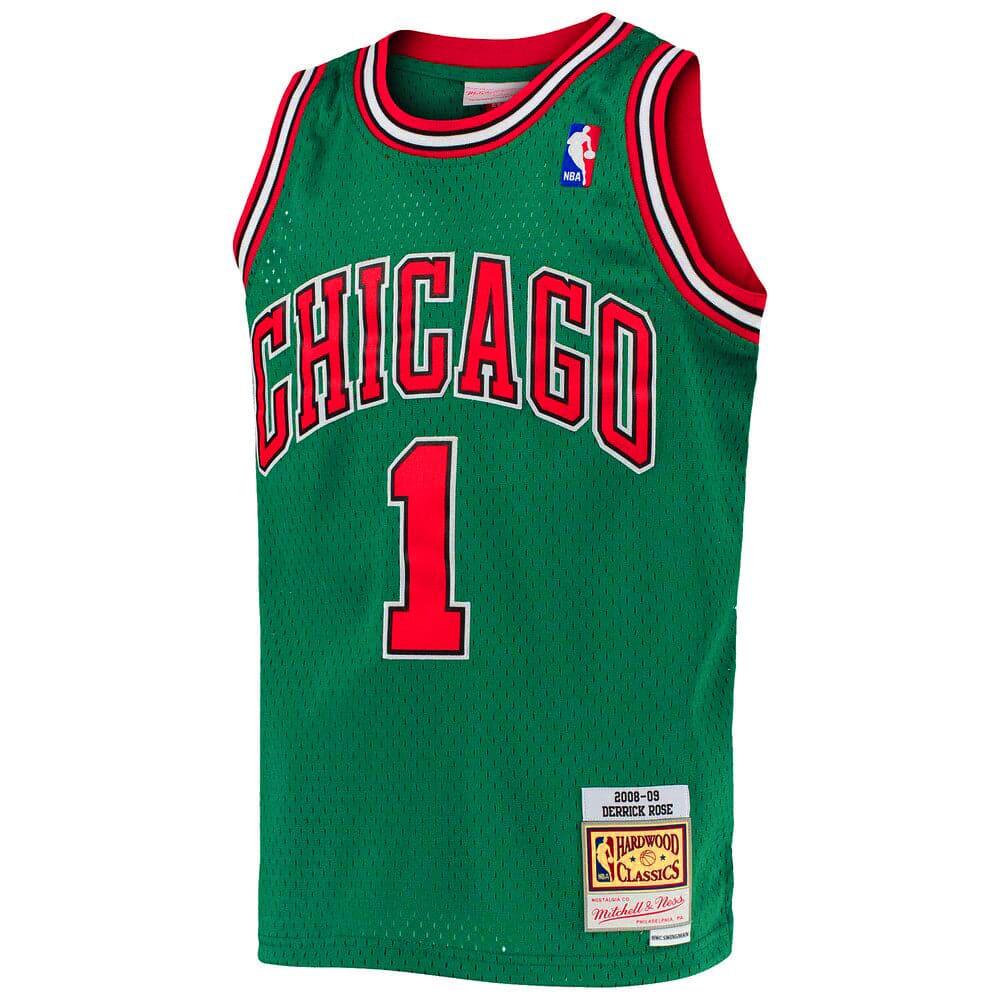 Derrick Rose Chicago Bulls 08-09 Alt Mitchell & Ness NBA Swingman Jersey - Green