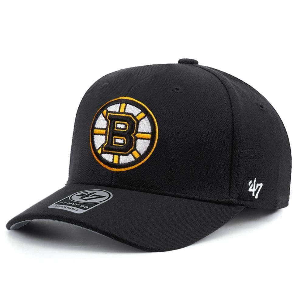 Boston Bruins '47 NHL Audible DB Pre-Curved Snapback Hat - Black
