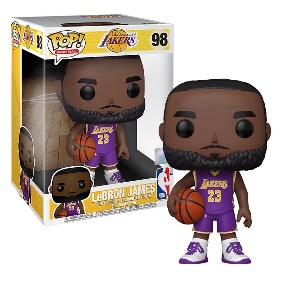 LeBron James Los Angeles Lakers Funko NBA Jumbo 10" 98 Pop Figure - Purple