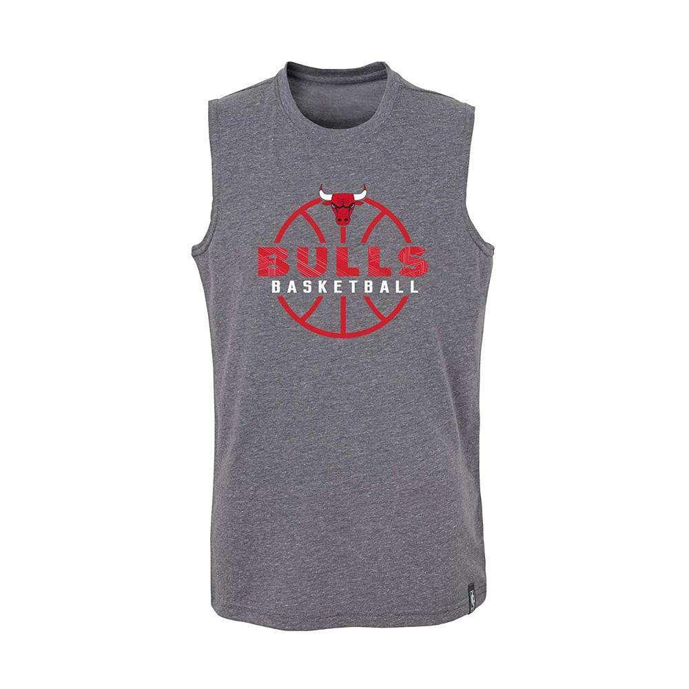 Youths Chicago Bulls Outerstuff NBA Destroyer Muscle Tank - Charcoal