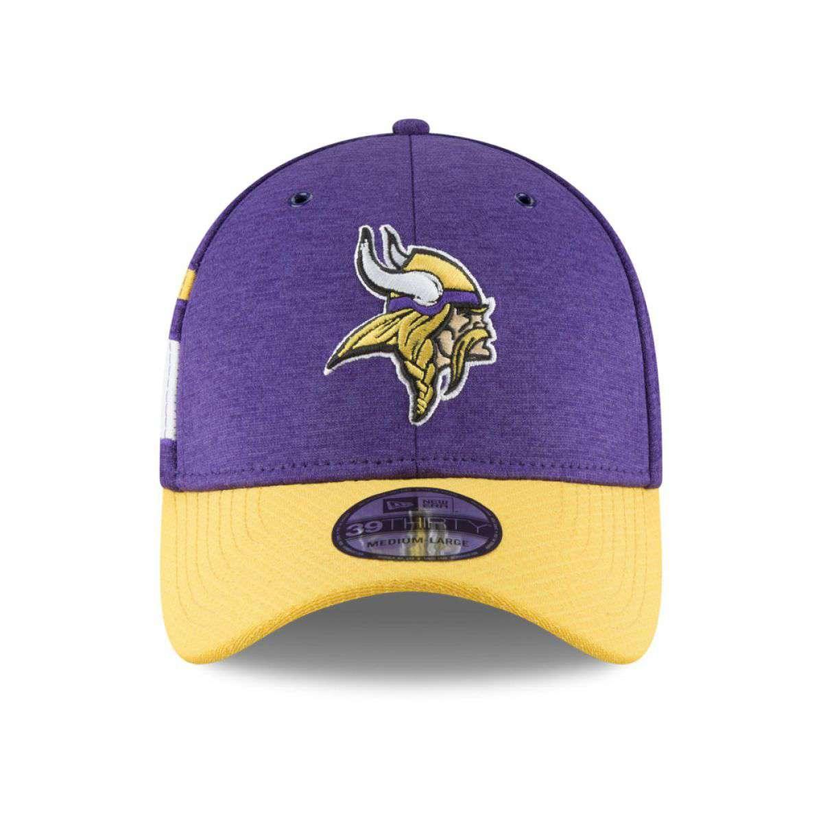 Minnesota Vikings New Era NFL 2018 Sideline 39THIRTY Stretch-Fit Curved Hat - Purple