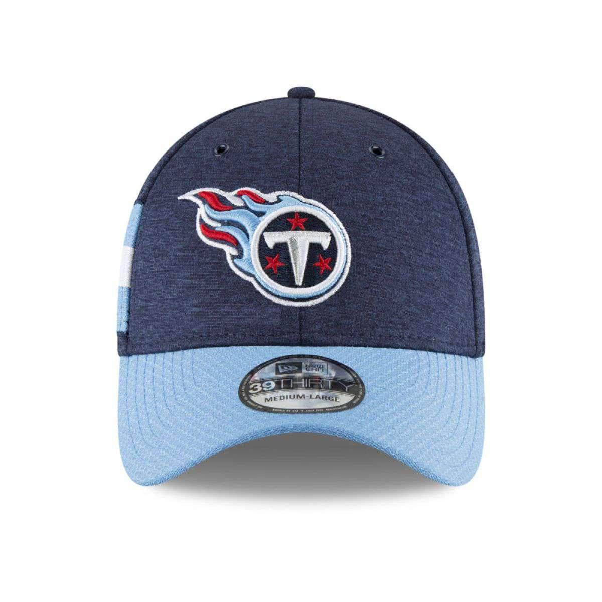 Tennessee Titans New Era NFL 2018 Sideline 39THIRTY Stretch-Fit Curved Hat - Navy