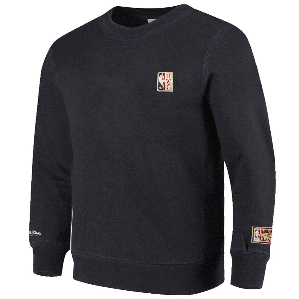 NBA HWC Multi Logo Mitchell & Ness Vintage Crew Jumper - Faded Black