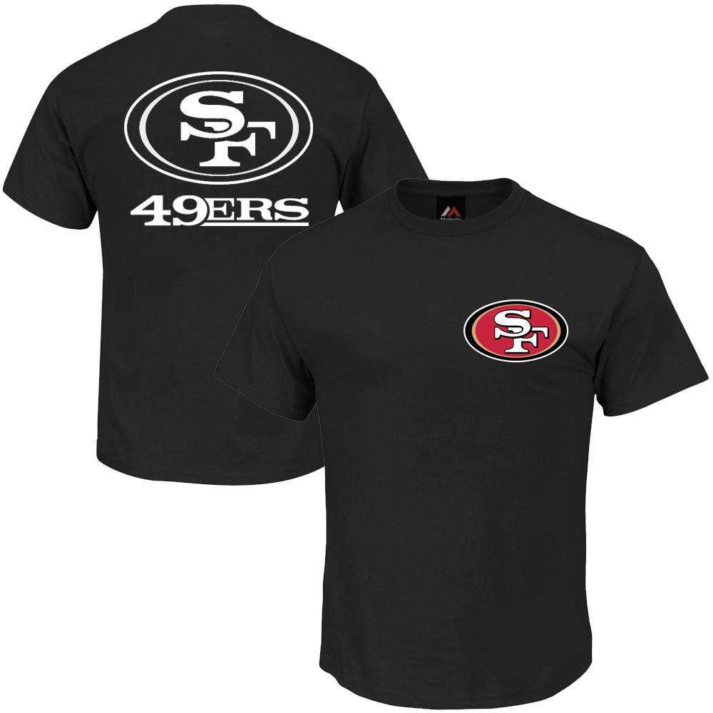 San Francisco 49ers Majestic NFL Team Tackert T-Shirt - Black