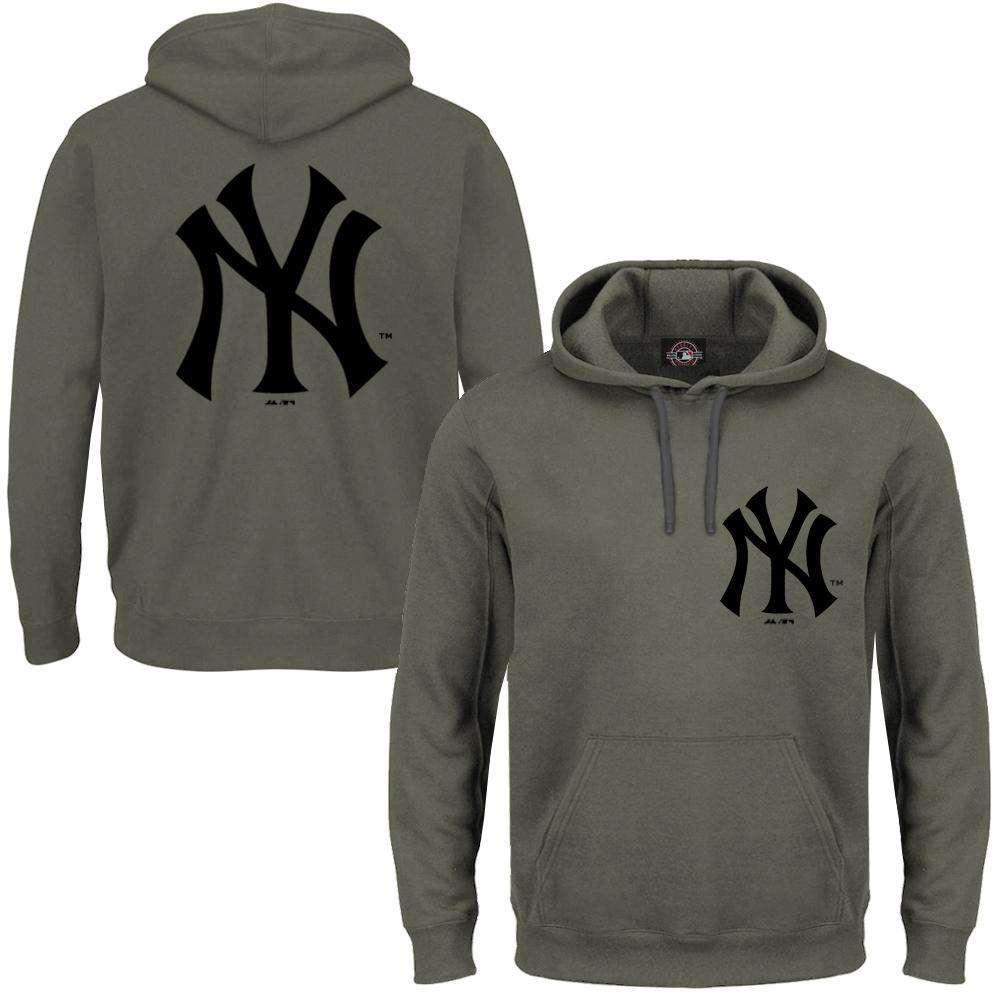 New York Yankees Majestic MLB Juke Hoodie Jumper - Olive