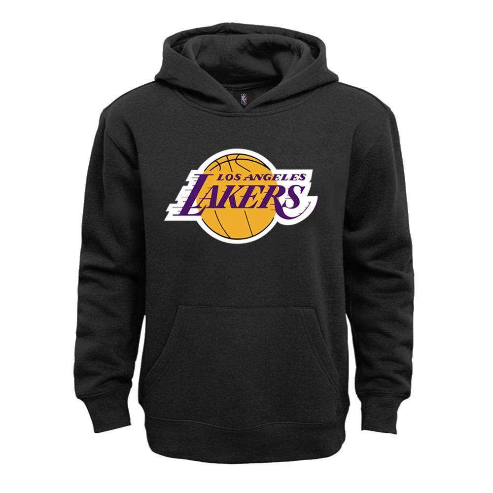 Youths Los Angeles Lakers Outerstuff NBA Primary Logo Hoodie Jumper - Black