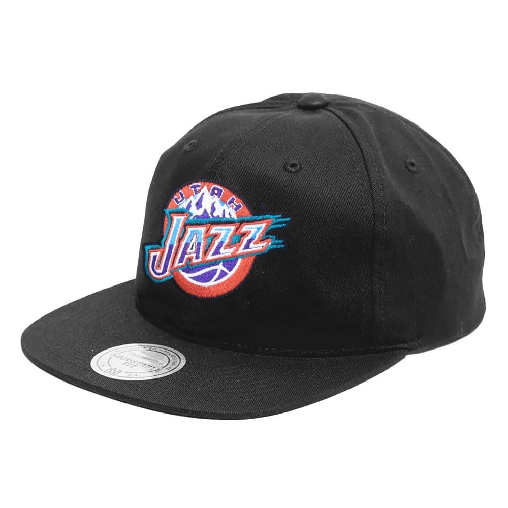 Utah Jazz Mitchell & Ness NBA Logo Deadstock Snapback Hat - Black