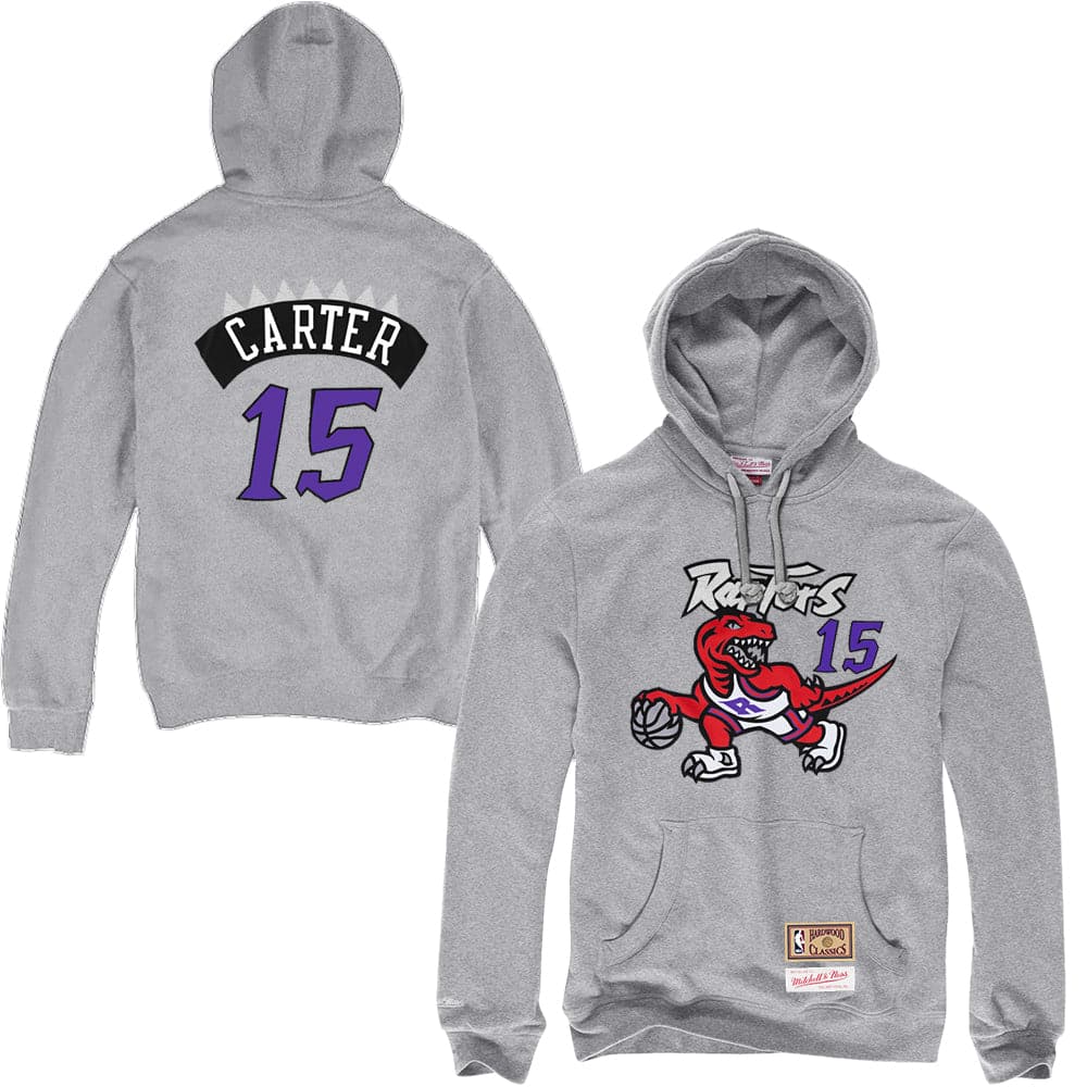 Vince Carter Toronto Raptors Mitchell & Ness NBA Player Hoodie Jumper - Grey
