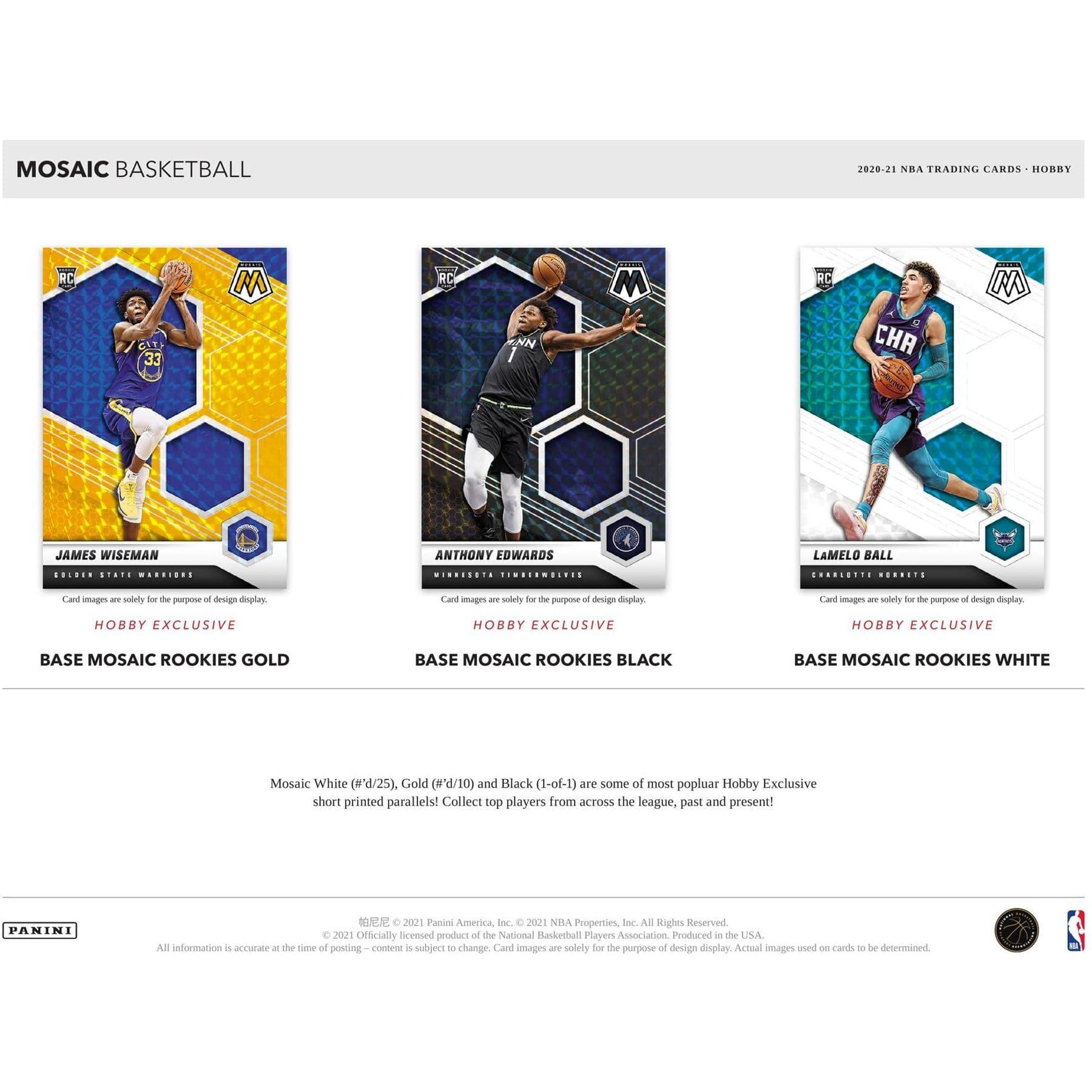 2020-21 Panini NBA Mosaic Basketball Hobby Cello Value Fat Pack - 15 Cards