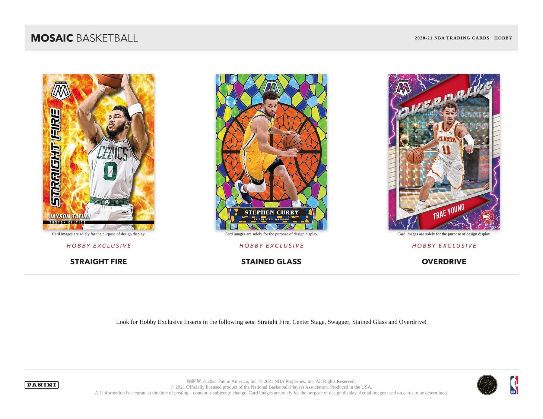 2020-21 Panini NBA Mosaic Basketball Hobby Cello Value Fat Pack - 15 Cards