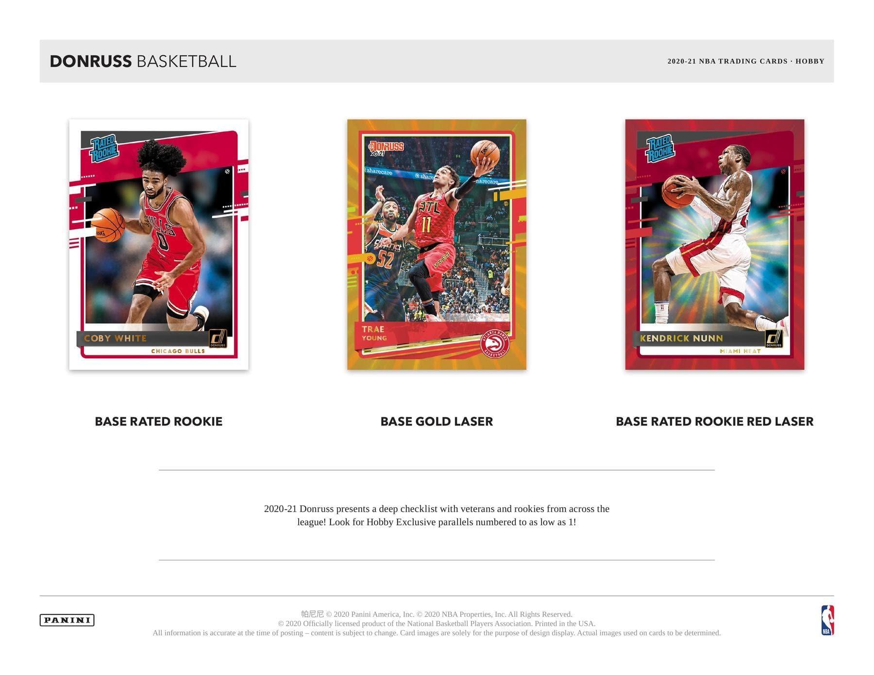 2020-21 NBA Panini Donruss Basketball Hanger Box - 50 Trading Cards