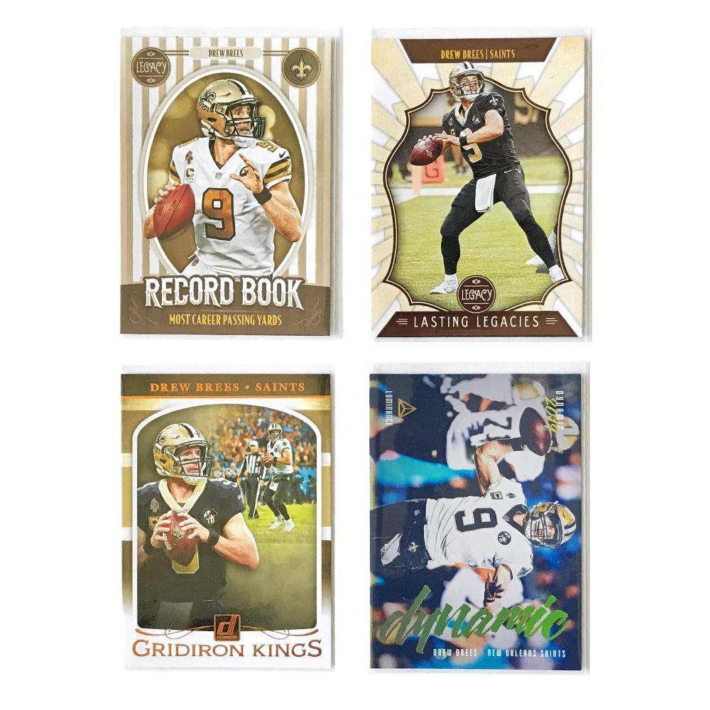 Drew Brees New Orleans Saints Panini NFL 2019 Parallel/Insert 4 Card Set