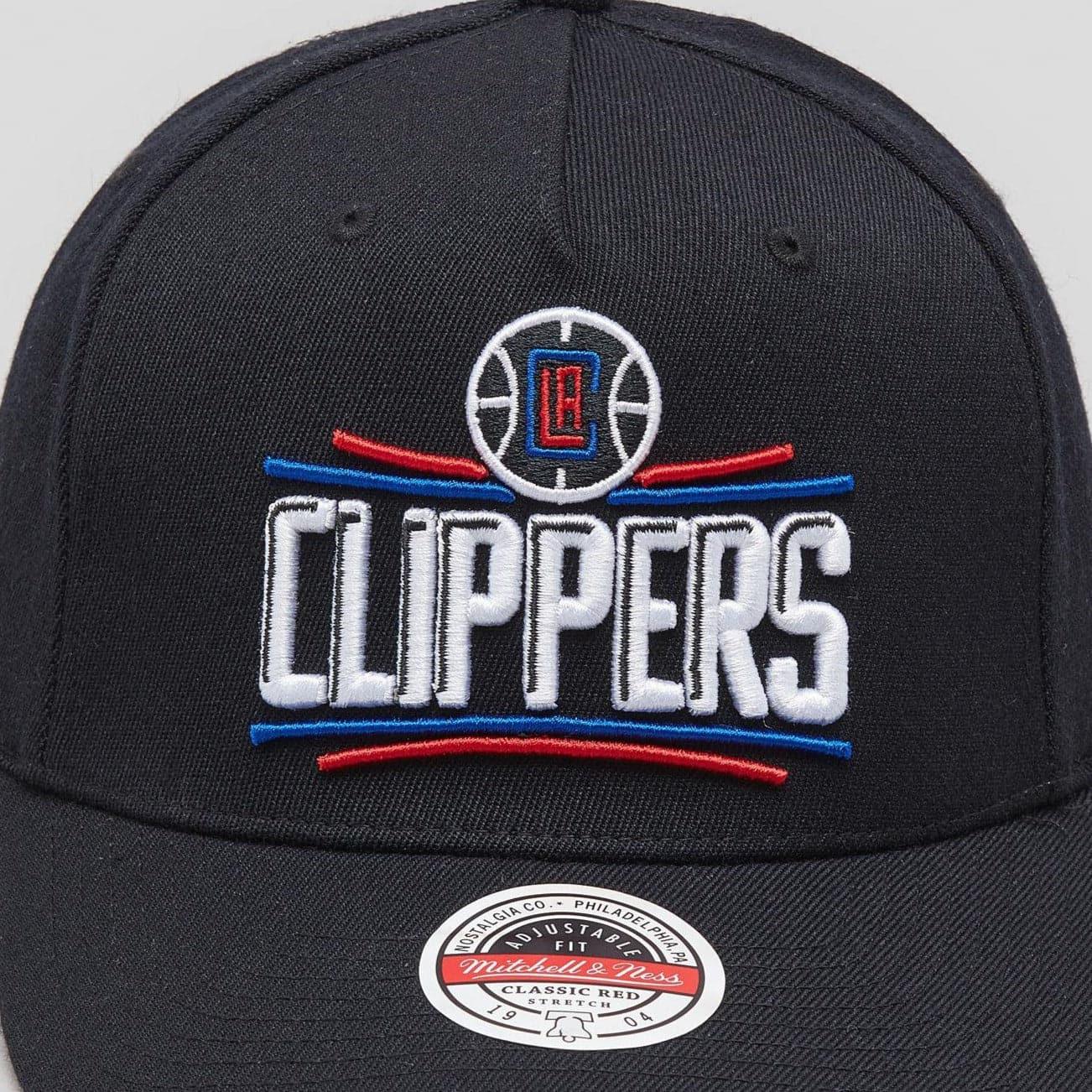 Los Angeles Clippers Mitchell & Ness NBA Team Classic Red Snapback Hat - Black