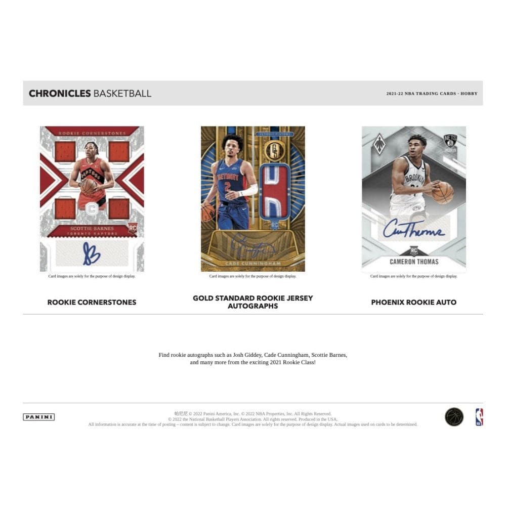 2021-22 NBA Panini Chronicles Basketball Trading Card Hobby Box